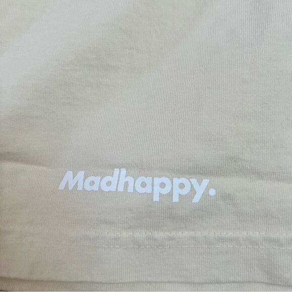 Madhappy Cotton Sweat Shorts Light Yellow Medium NEW - Picture 3 of 5